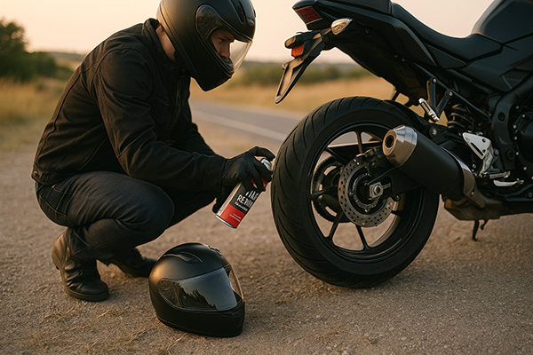 bombe anti crevaison moto