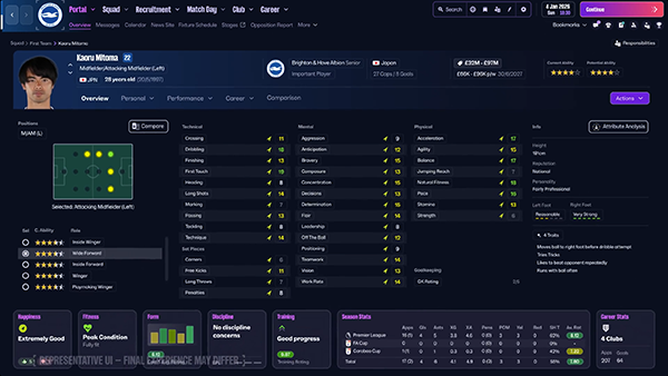 fm 26 profil de joueur